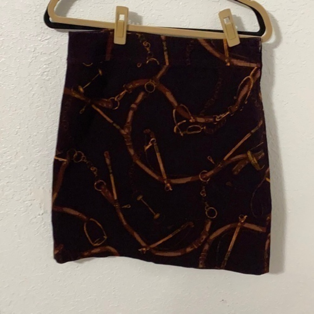 Talbots Equistrian pattern corduroy skirt